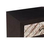Lombok Black 2 Drawer Bedside Table