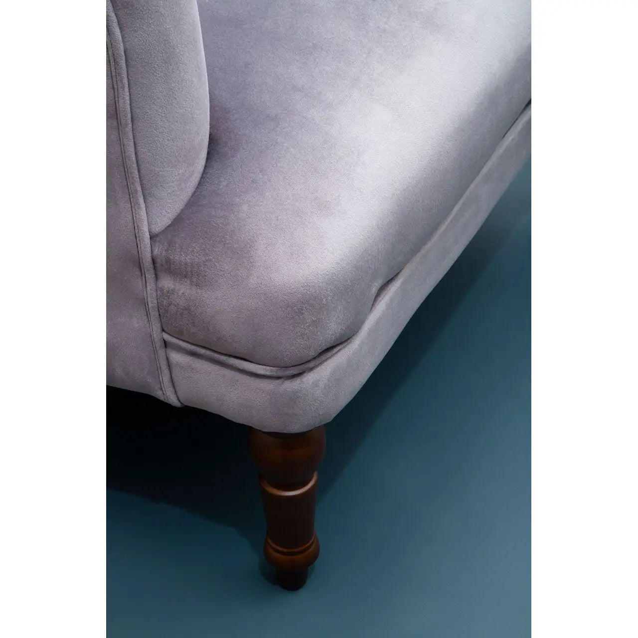 Lily Grey Velvet Armchair