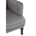 Lily Grey Velvet Armchair