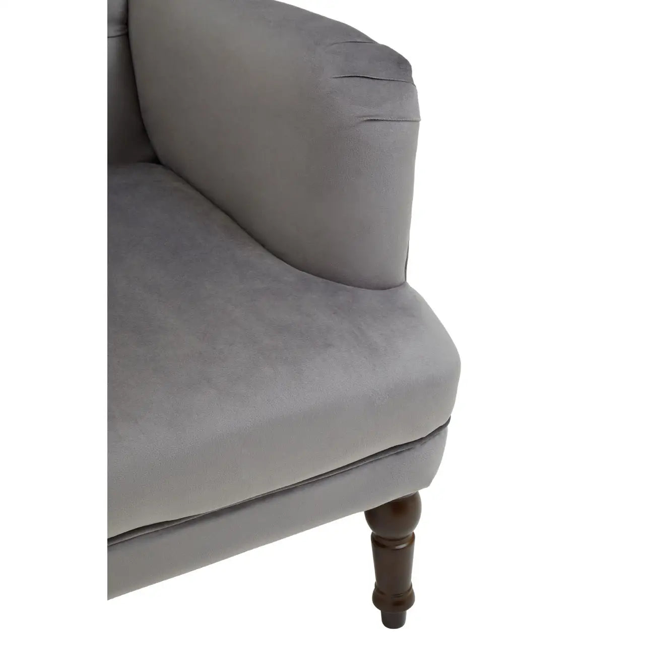 Lily Grey Velvet Armchair