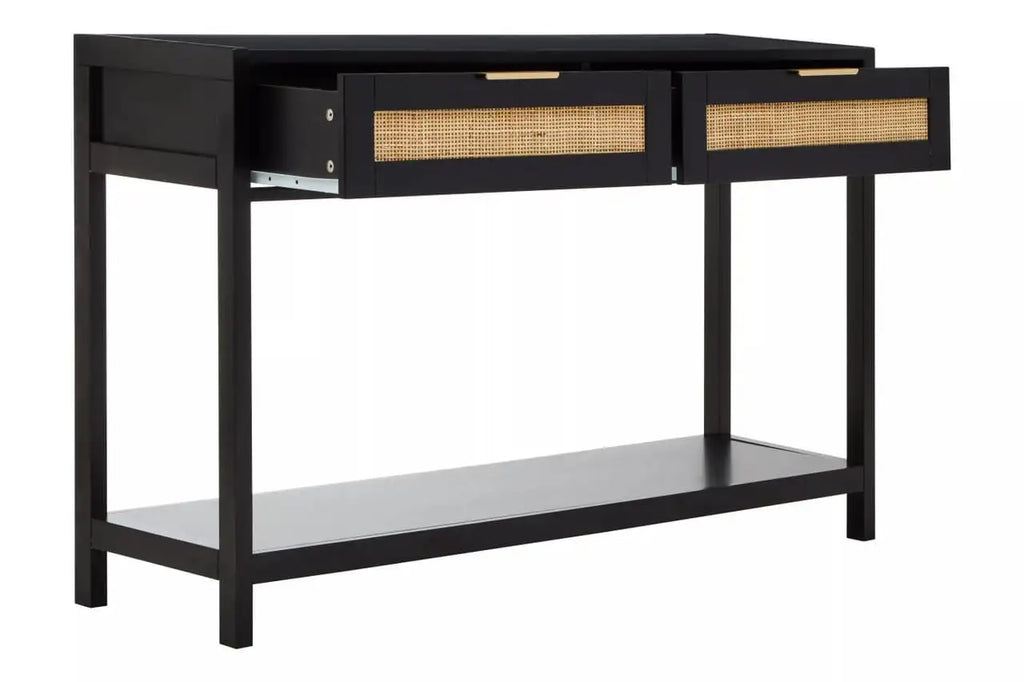 Sherman Black Wood Console Table