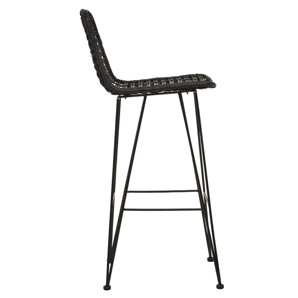 Lagom Black Natural Rattan Bar Chair