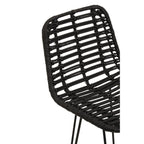Lagom Black Natural Rattan Bar Chair