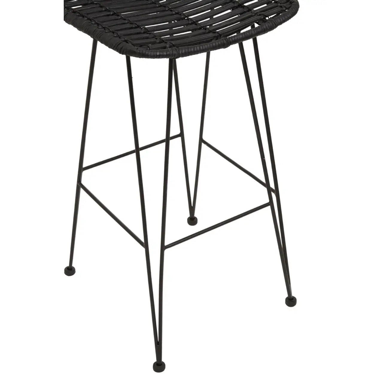 Lagom Black Natural Rattan Bar Chair