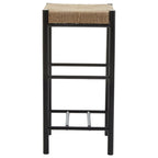 Bandar Rope Weave Bar Stool in Black