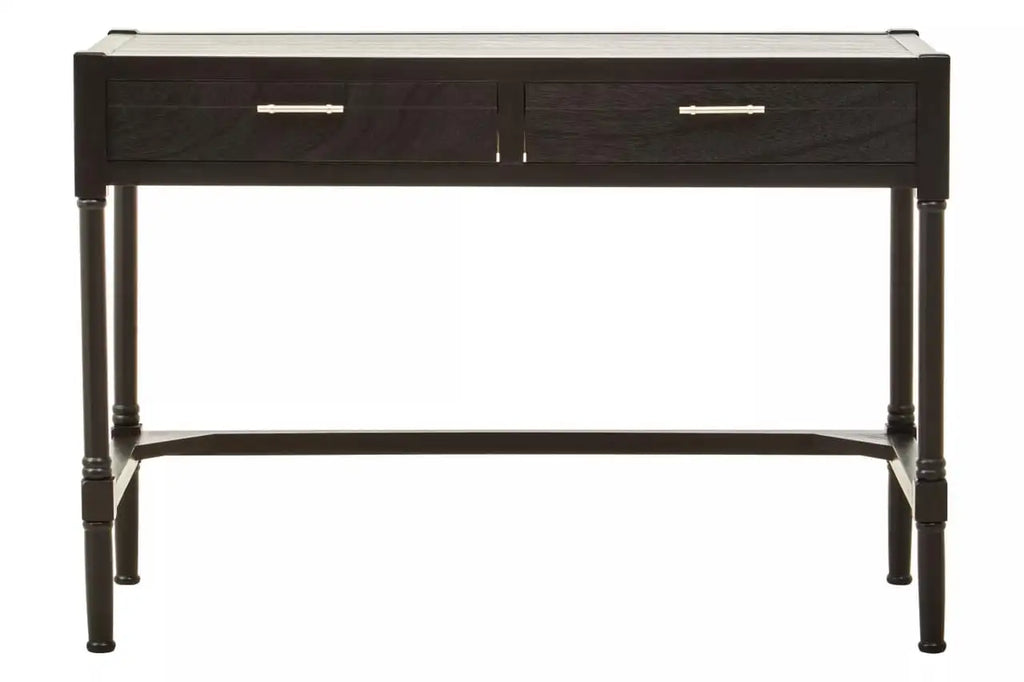Heritage Two Drawer Black Finish Desk