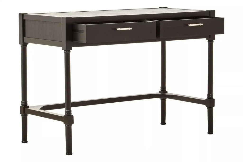 Heritage Two Drawer Black Finish Desk