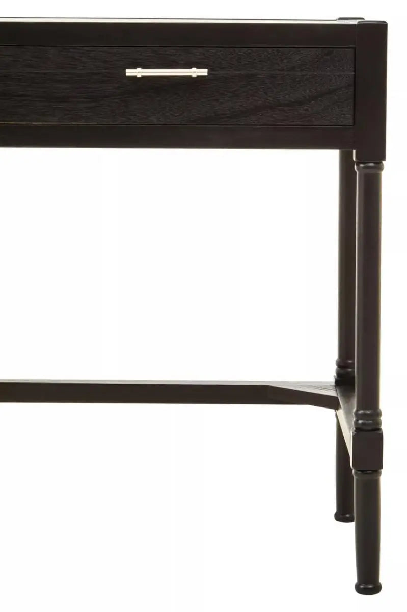 Heritage Two Drawer Black Finish Desk
