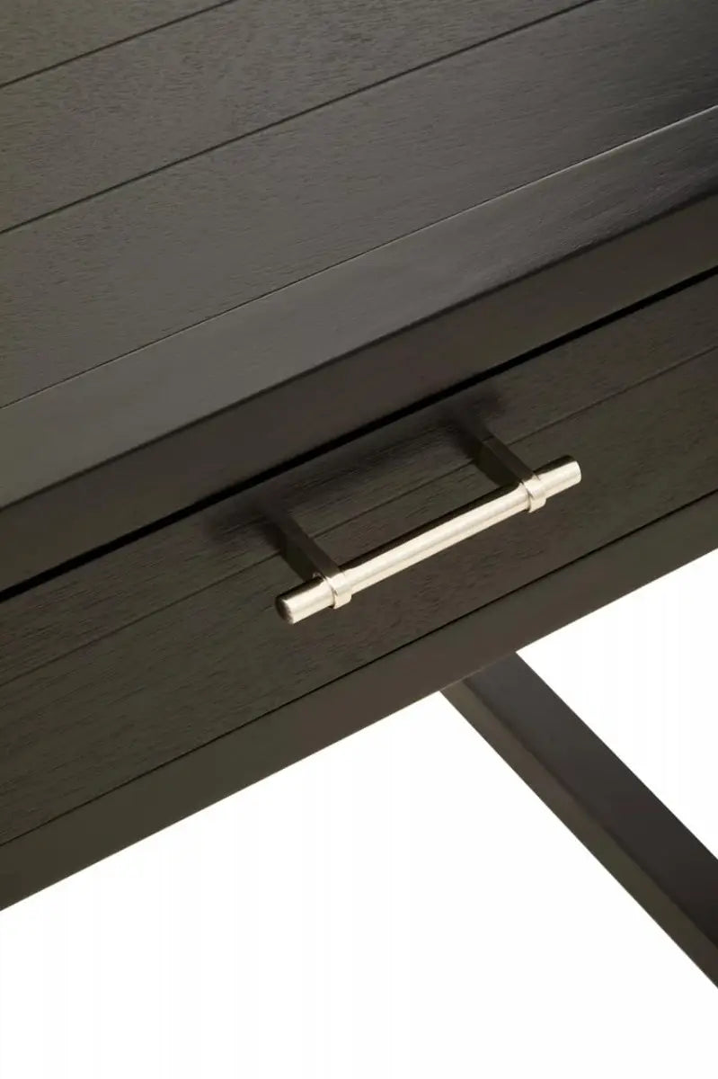 Heritage Two Drawer Black Finish Desk