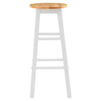 Chester White and Natural Wooden Kitchen/Bar Stool