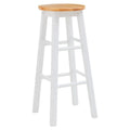 Chester White and Natural Wooden Kitchen/Bar Stool