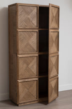 Salvar Natural Oak Wood Tall Cabinet