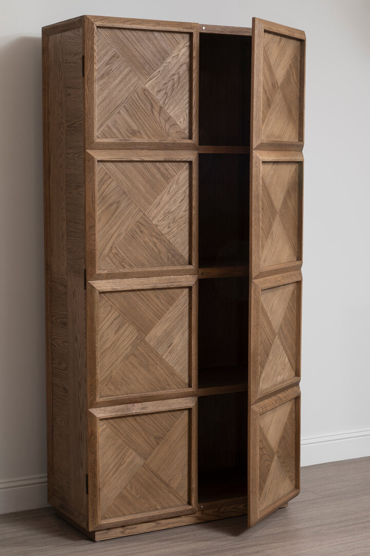 Salvar Natural Oak Wood Tall Cabinet