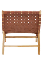 Kendari Brown Woven Leather Chair