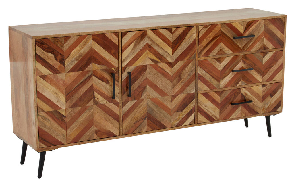 Boho Two Door Mango Wood Sideboard
