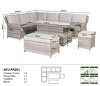 Havana Range High Back Left Hand Corner Sofa Set with Rising Table