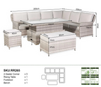 Havana Range High Back Right Hand Corner Sofa Set with Rising Table