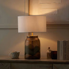 Valtellina Brown and Green Glass Table Lamp Base