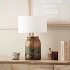 Valtellina Brown and Green Glass Table Lamp Base