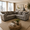 Serena Sofa Brown Large Corner