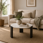 Palermo Round White Marble Top Small Coffee Table