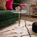 Hollywood Clear Side Table