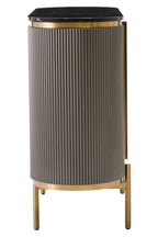 Dervio Grey Two Door Sideboard with Black Marble Top