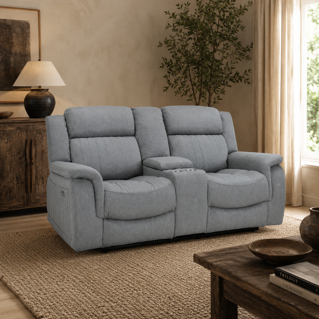 Linden Recliner Sofa Grey 2 Seater