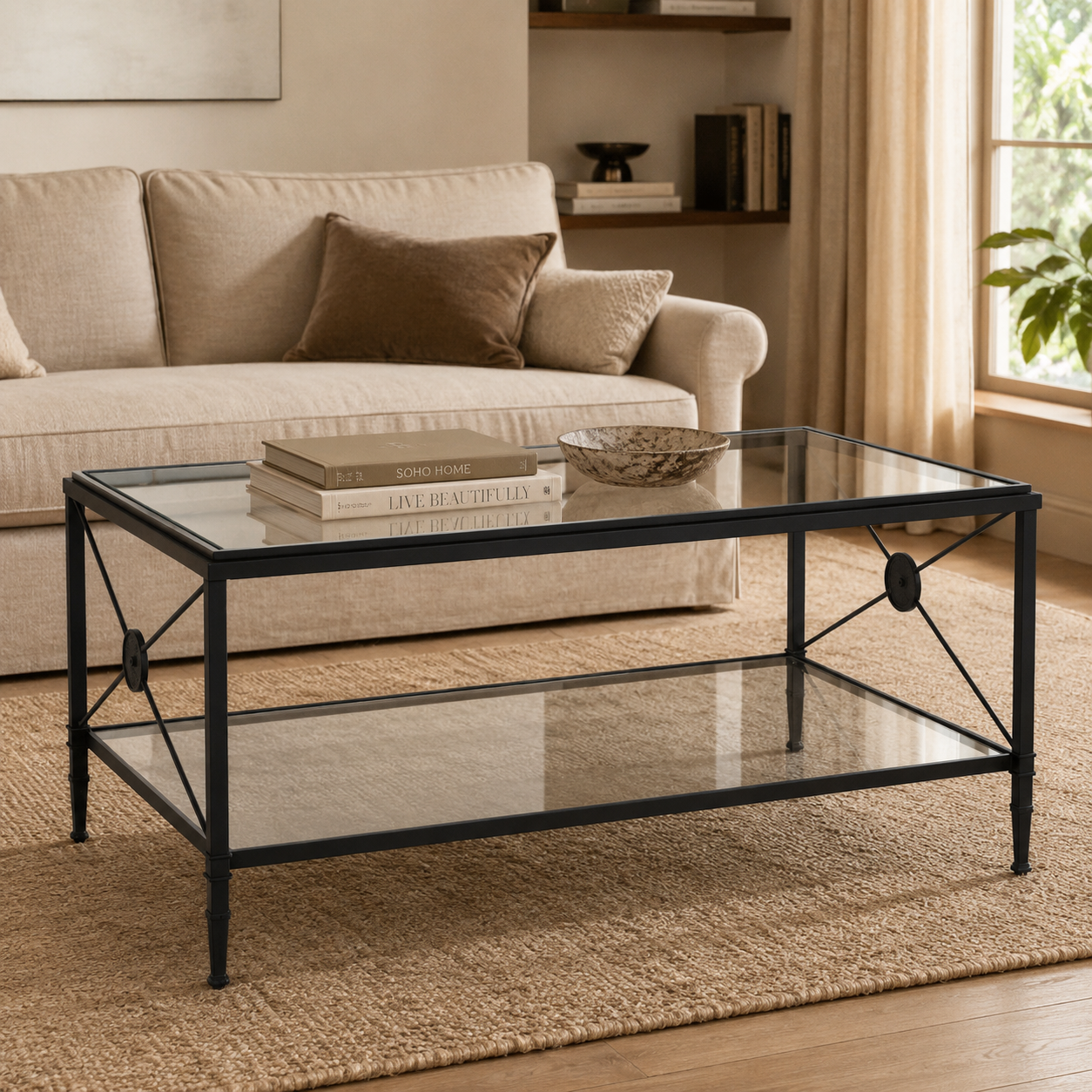 Axis Coffee Table With Black Finish Frame