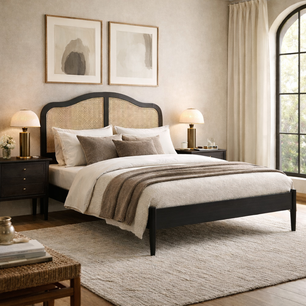 Leonie Double Rattan Bed