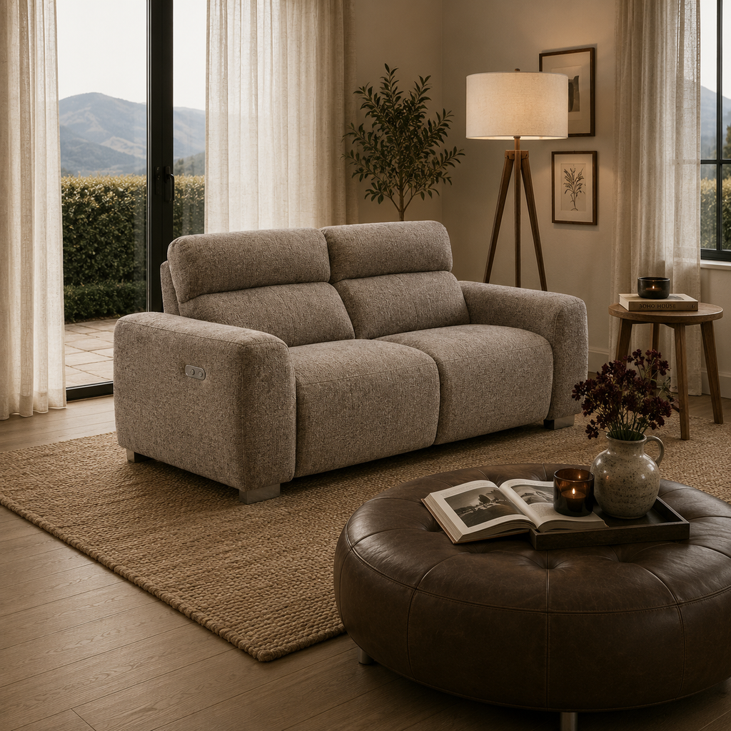 Toronto Electric Recliner Beige 3 Seater