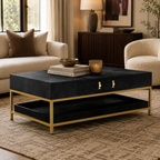 Kensington Townhouse Hair On Hide Black And Gold Coffee Table