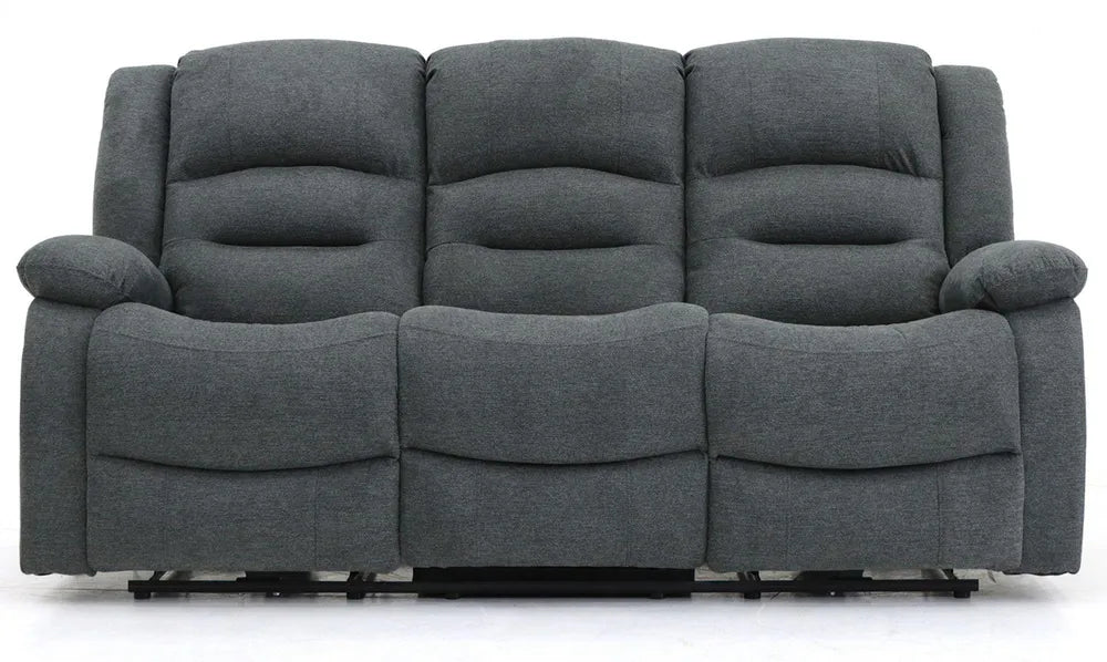 Alva Electric Recliner Sofa Grey 3 Seater