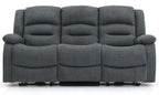 Alva Electric Recliner Sofa Grey 3 Seater