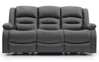 Alva Electric Recliner Sofa Grey 3 Seater