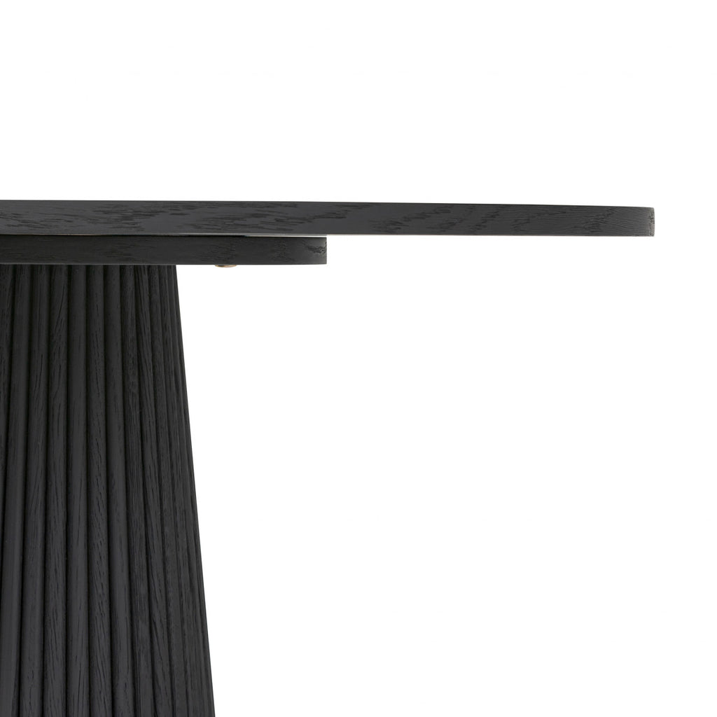 Pickford Ribbed Occasional Table Black Oak