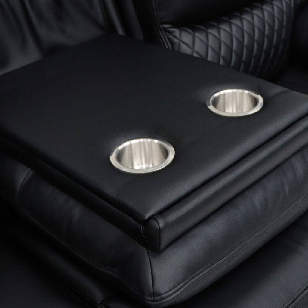 Orla Electric Recliner Sofa Black 3 Seater