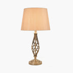 Jenna Silver Metal Twist Detail Table Lamp