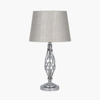 Jenna Silver Metal Twist Detail Table Lamp
