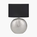 Alpha Silver Textured Ceramic Table Lamp