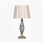 Jenna Antique Brass Metal Twist Detail Table Lamp