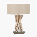 Derna Driftwood Table Lamp with Natural Jute Shade