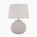 Anneli Warm White Aztec Texture Ceramic Table Lamp
