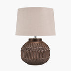 Anneli Bronze Aztec Texture Ceramic Table Lamp