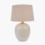 Greta Natural and Cream Textured Ceramic Table Lamp