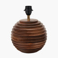 Pembury Brown Wash Turned Wood Table Lamp Base