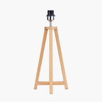 Whitby Natural Wood Tapered 4 Post Table Lamp Base