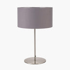 Elin Brushed Silver and Steel Grey Table Lamp