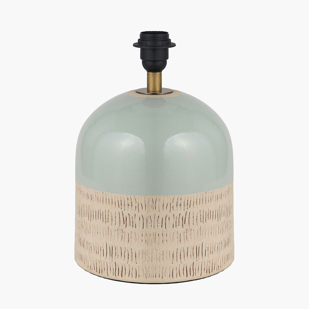 Lotta Duck Egg and Natural Stoneware Table Lamp Base