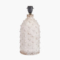 Kali Textured Dot Light Grey Stoneware Table Lamp Base